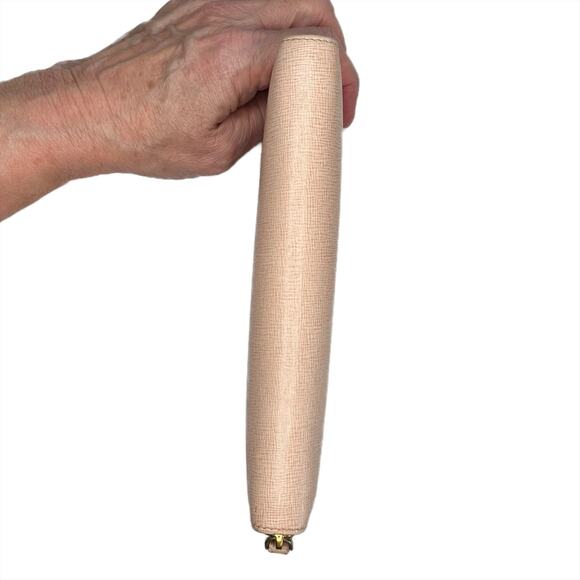 Fendi Zip Around Leather Wallet in Dusty Rose Beige and Gold Tone - Picture 3 of 14